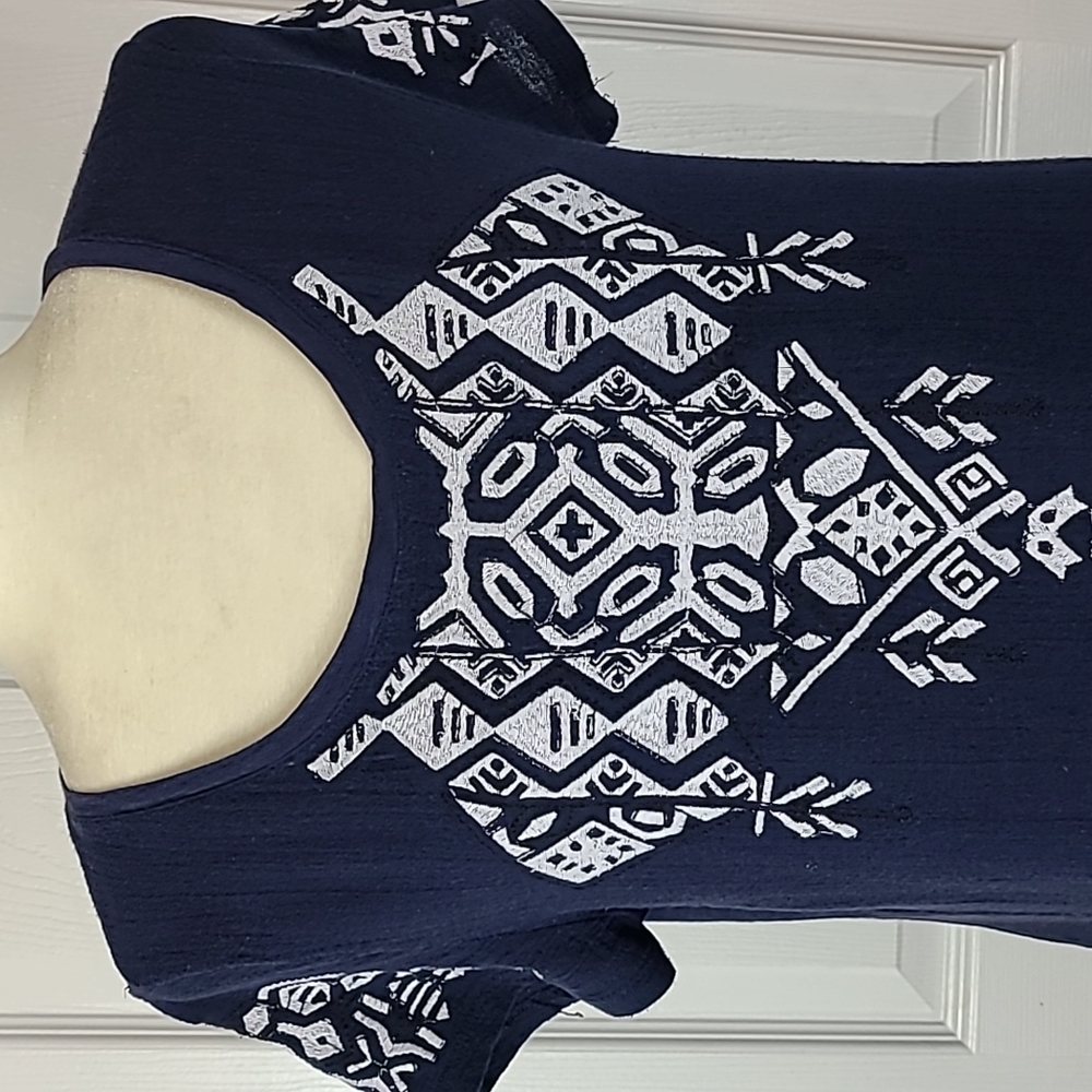 Lucky Brand Boho Embroidered Blouse - Picture 2 of 11
